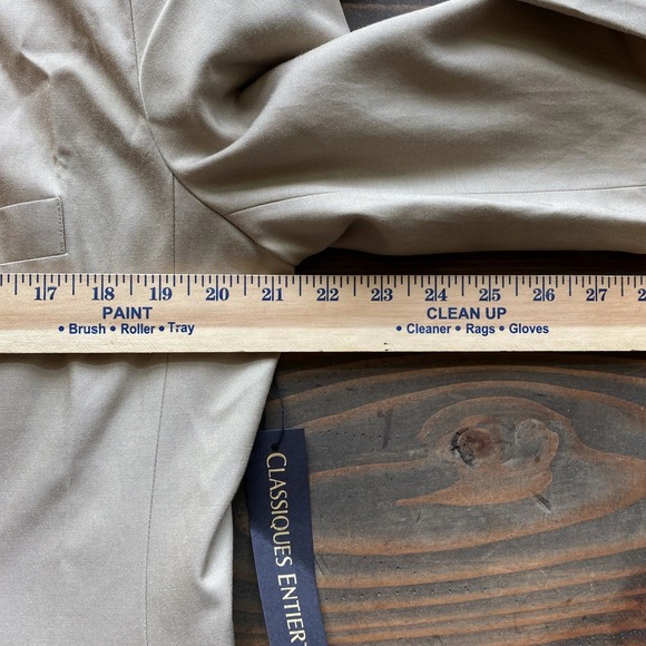 NWT Classiques Entier L SILK Flax Tan Blazer Coastal Heritage Luxe Nordstrom - Picture 10 of 13